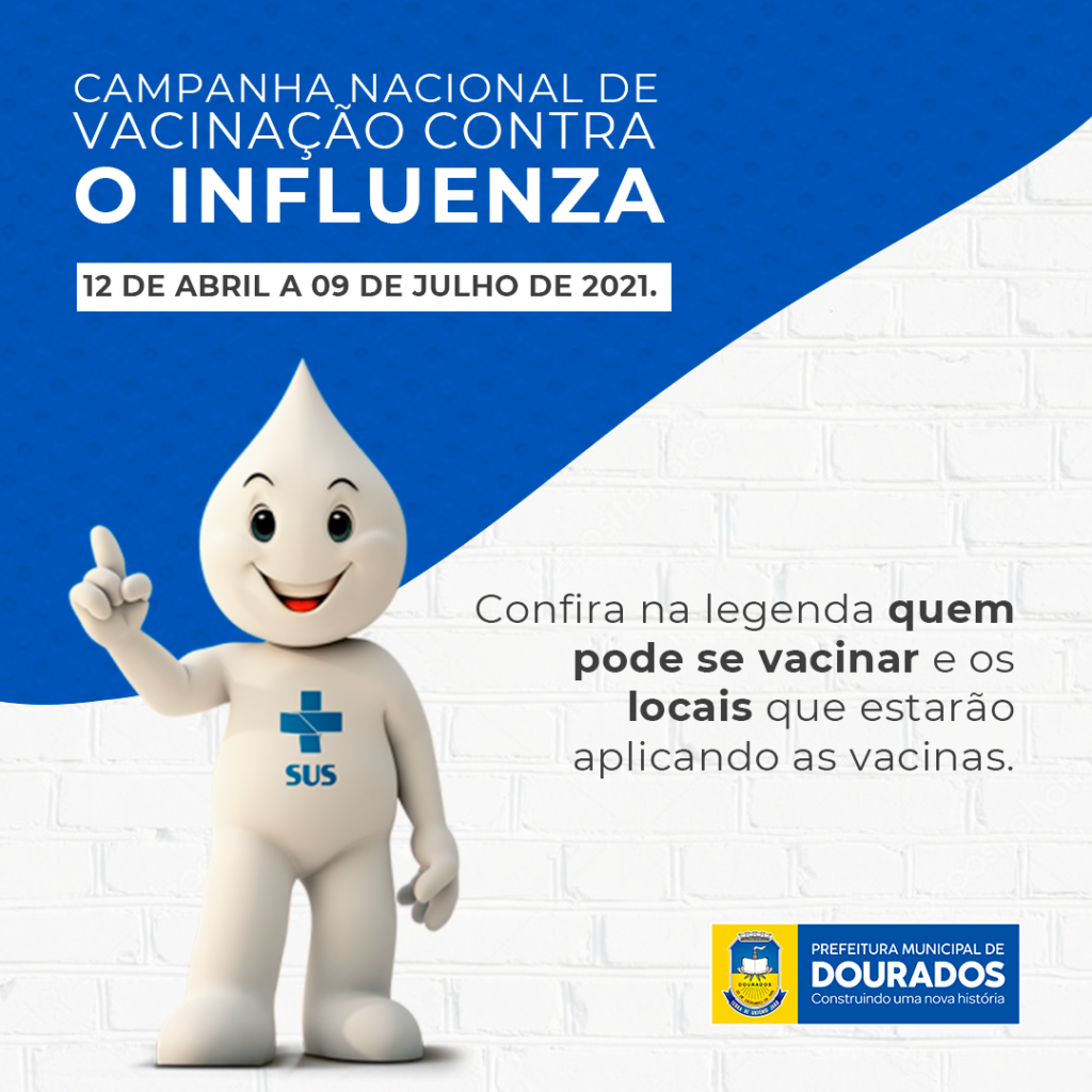 Dourados iniciou nesta segunda-feira a vacinação contra a gripe, paralela a da covid-19