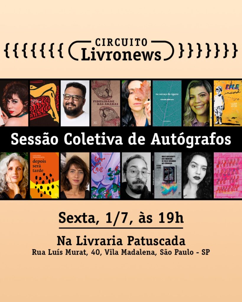 Rebecca Loise participa nesta sexta-feira do ‘Circuito Livronews’, em São Paulo