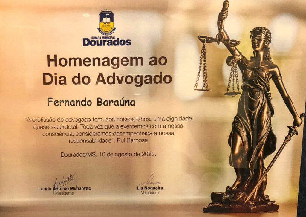 Dia do Advogado: Fernando Baraúna é homenageado na Câmara de Vereadores