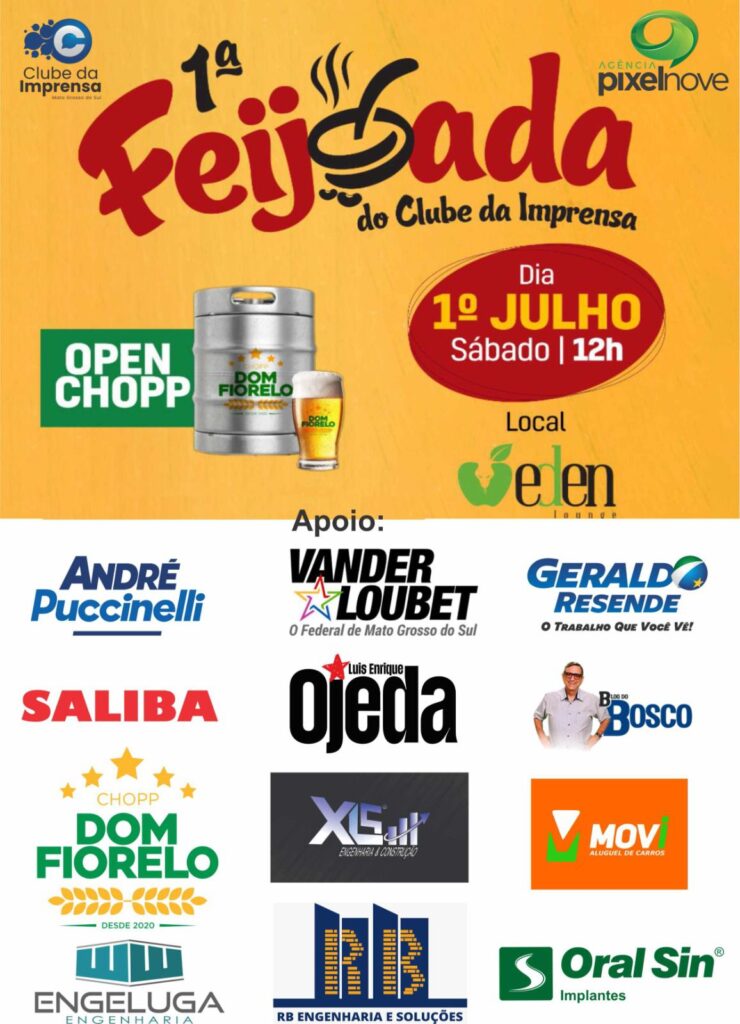 1ª Feijoada do Clube de Imprensa de MS: uma viagem do passado ao presente 1ª Feijoada do Clube de Imprensa de MS: uma viagem do passado ao presente