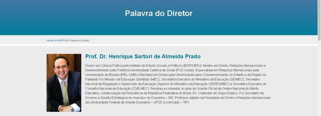Convênio de 10 anos celebrado entre Prefeitura e Unifron é questionado na Câmara Convênio de 10 anos celebrado entre Prefeitura e Unifron é questionado na Câmara