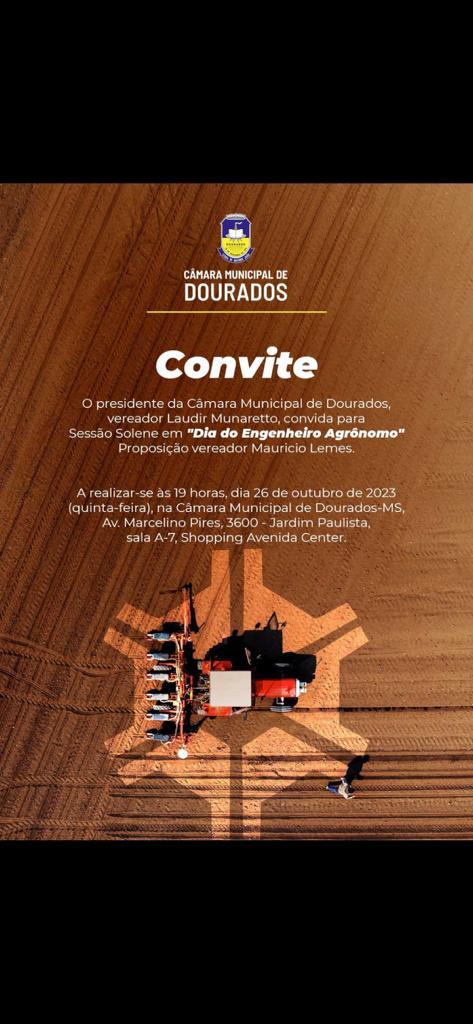 Dourados: Câmara de Vereadores homenageia o engenheiro agrônomo Maurício Peralta Dourados: Câmara de Vereadores homenageia o engenheiro agrônomo Maurício Peralta