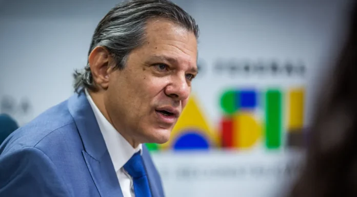 Imagem mostra o ministro da Fazenda, Fernando Haddad