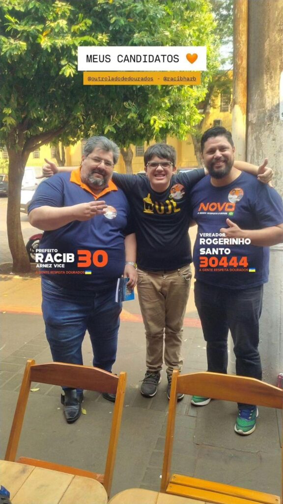 Na praça, NOVO lança oficialmente Racib a prefeito e, na padaria, celebra Boca Venancio