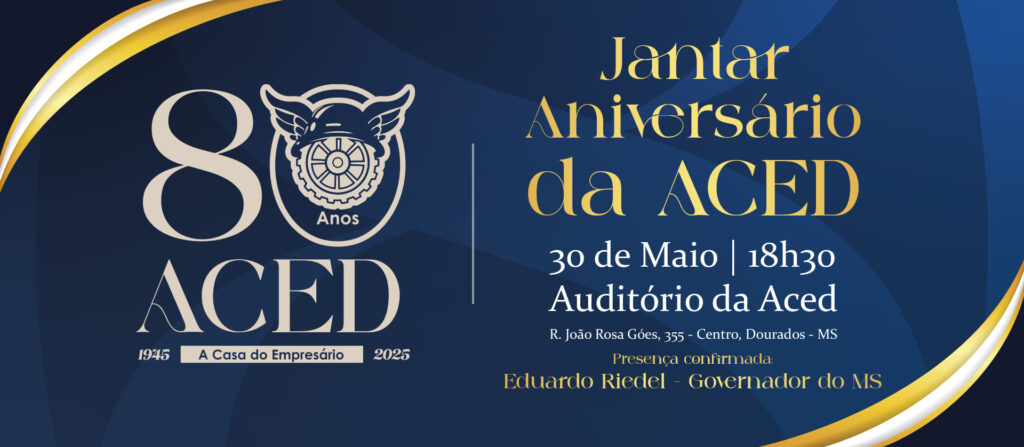 ACED celebra 80 anos com jantar e presença do governador Eduardo Riedel ACED celebra 80 anos com jantar e presença do governador Eduardo Riedel