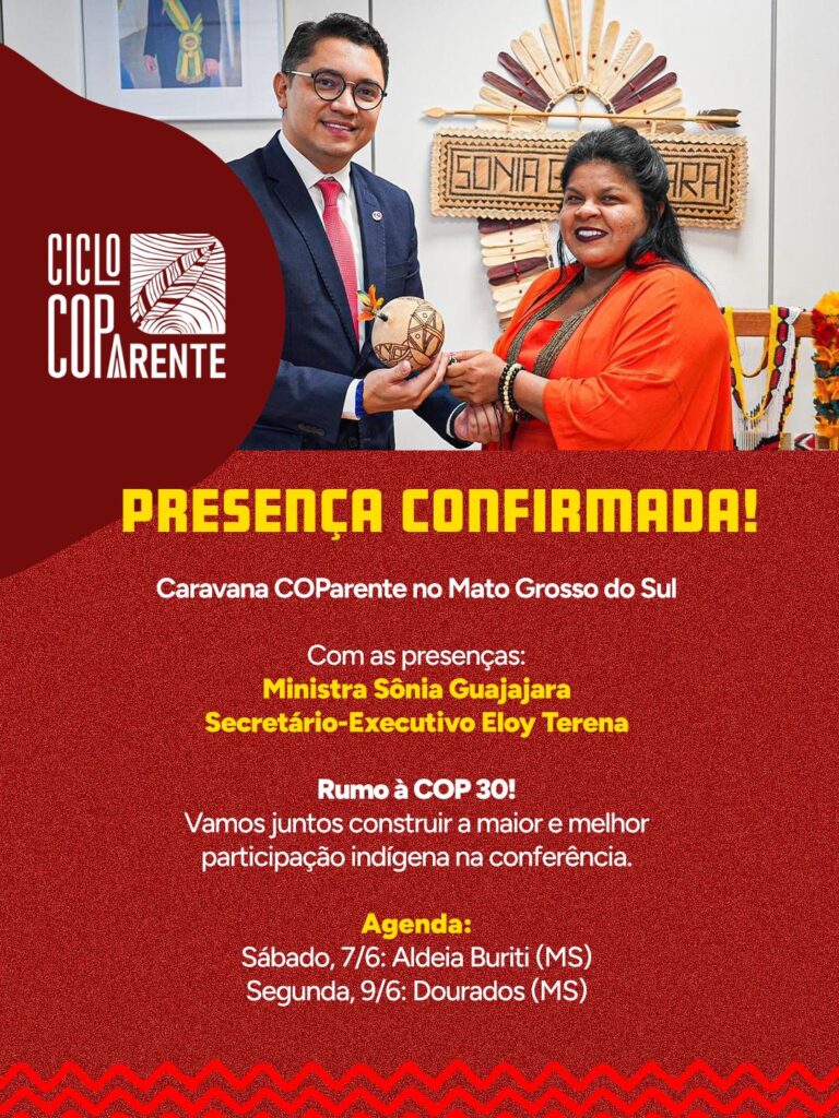 Ministra dos Povos Indígenas, Sonia Guajajara, estará em Dourados nesta segunda-feira