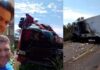 MS: violento acidente na BR-262 termina com duas mortes e cabines destruídas