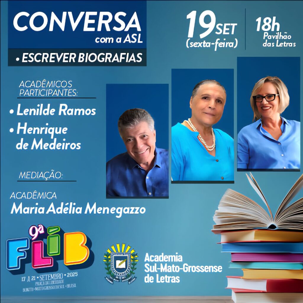 Bonito: ASL na FLIB aborda Biografias e Mulheres Escritoras de MS