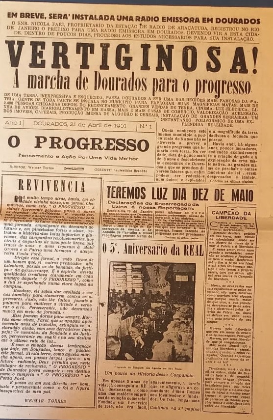 'Jornal O Progresso', por José Tibiriçá Martins Ferreira