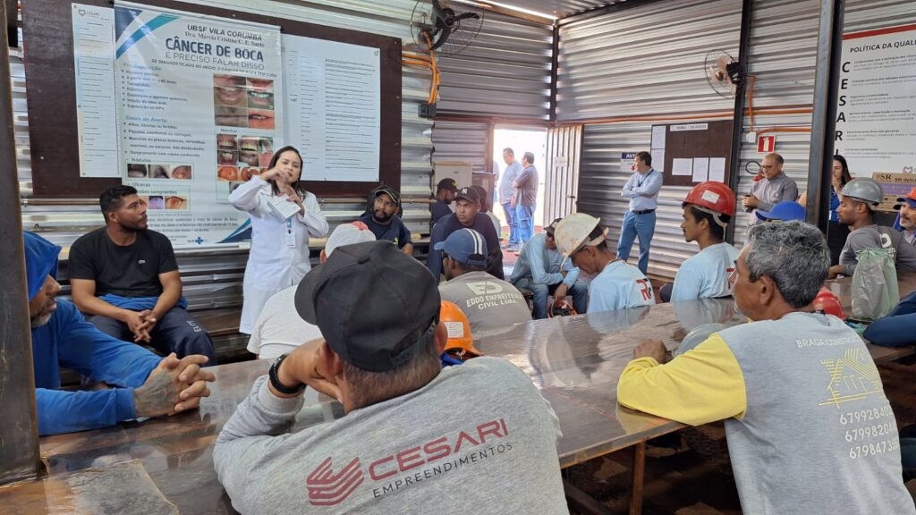 Ação de saúde marca Novembro Azul no canteiro de obras do Residencial Belas Artes Ação de saúde marca Novembro Azul no canteiro de obras do Residencial Belas Artes