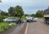 Ultrapassagem resulta em acidente fatal com três mortos em rodovia de MS