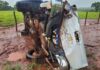 Capotamento deixa um morto e uma mulher ferida no interior de Mato Grosso do Sul