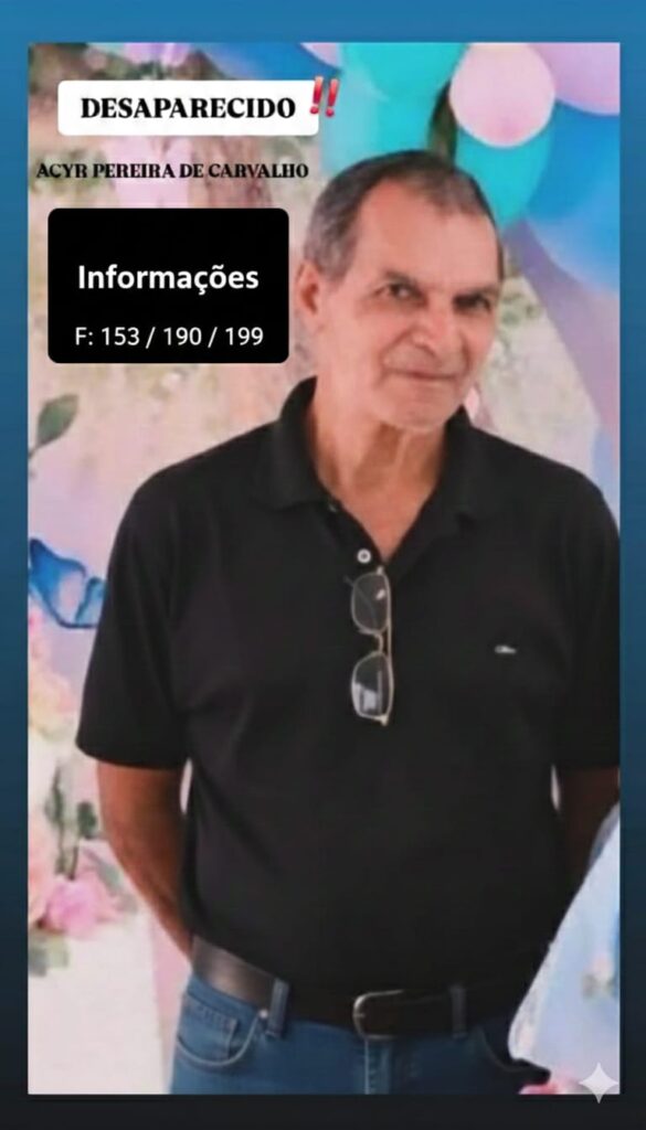 Idoso continua desaparecido em Dourados desde terça-feira passada