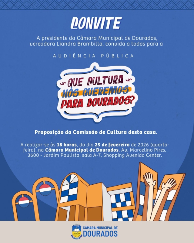 Franklin convoca audiência pública para debater Plano Municipal de Cultura de Dourados Franklin convoca audiência pública para debater Plano Municipal de Cultura de Dourados