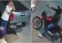 Criminoso erra tiros, deixa arma cair e não consegue ligar a motocicleta na fuga