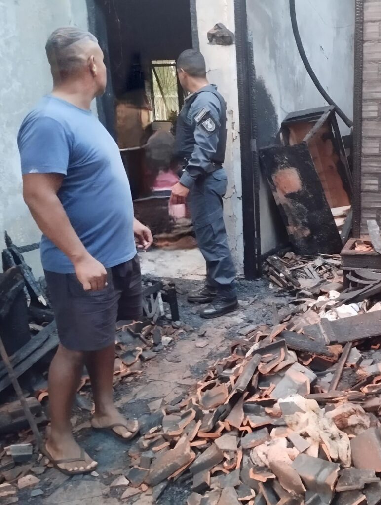 PM de folga age rápido e ajuda salvar vidas durante incêncio em Amambai