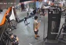 Aluna de academia quebra os dois joelhos após trava se soltar em exercício