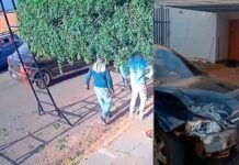 (Vídeo) MS: Astra atinge Fiat Strada, foge do local e motorista acaba desmaiando