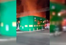 (Vídeo) Fogo atinge mercado durante a madrugada e mobiliza bombeiros em MS