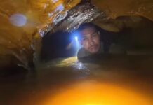 Sete pessoas estão presas em caverna há cinco dias após enchente; Veja fotos das operações de resgate