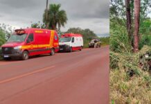 Vítima sem identificação morre após grave acidente de motocicleta em MS