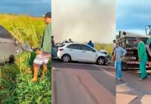 Acidente grave mobiliza equipes e trava trânsito na saída de Campo Grande