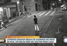 Câmeras gravam briga de vizinhos que termina em tragédia