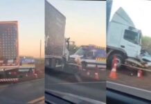 Colisão entre carro e caminhão deixa dois mortos na BR-163 em Juti