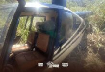 Helicóptero do tráfico é perseguido por 40 minutos e piloto acaba preso
