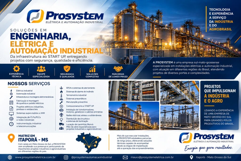 A PROSYSTEM amplia atuação em nível nacional com soluções para indústria e agroindústria A PROSYSTEM amplia atuação em nível nacional com soluções para indústria e agroindústria