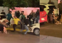 Comemoração de eleição termina em agressões; homem deu paulada em carro (vídeo)