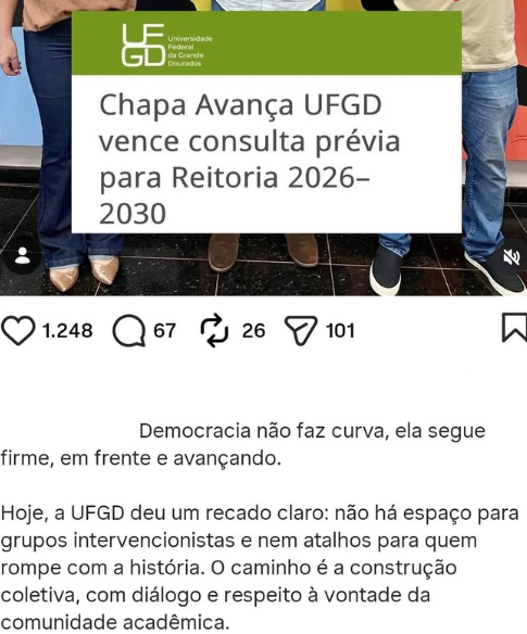 Reitoria da UFGD: grupo comemora vitória com ataques misóginos e sexistas