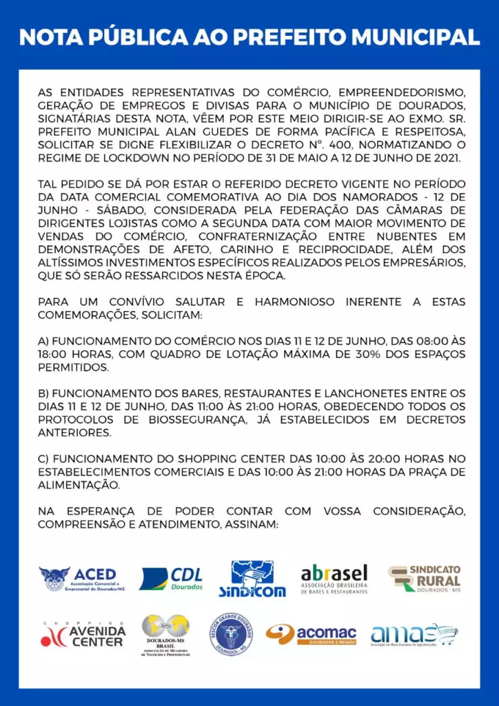 Dia dos Namorados: empresários pedem flexibilização do comércio a partir de amanhã Dia dos Namorados: empresários pedem flexibilização do comércio a partir de amanhã
