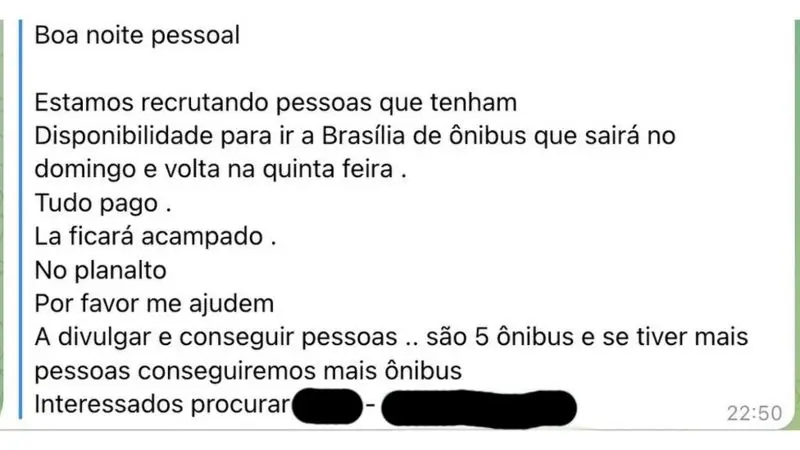 Ataques em Brasília: o recrutamento de militantes que antecedeu as invasões Ataques em Brasília: o recrutamento de militantes que antecedeu as invasões