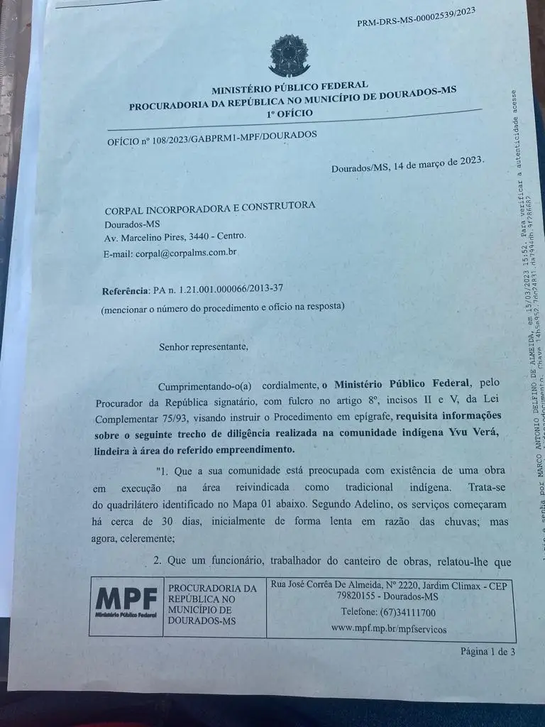 Dourados: PM despeja indígenas de canteiro de obras de condomínio de luxo