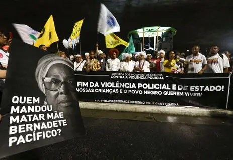 São Paulo ( SP) 24/08/2023 - Jornada dos Movimentos Negros Contra a Violência Policial. Os atos são em defesa de investigação rigorosa e punição aos assassinos de Mãe Bernadete Pacifico.Foto: Paulo Pinto/Agência Brasil