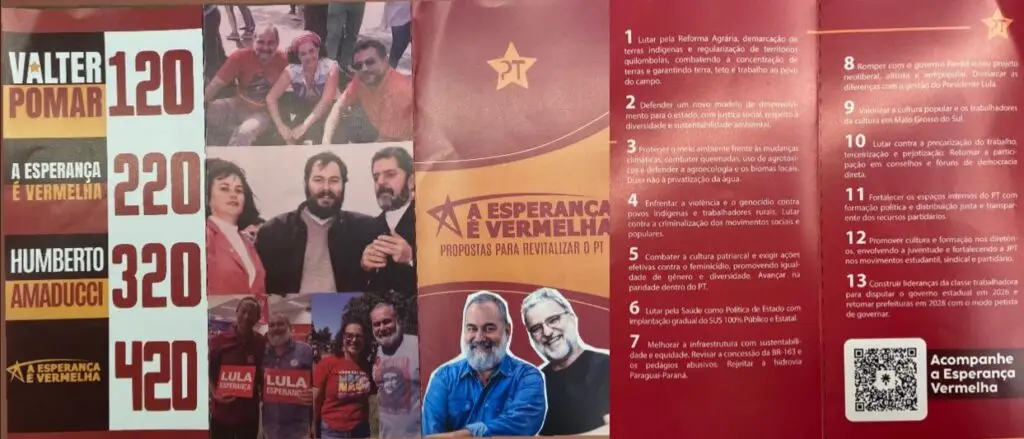 'A esperança é vermelha’: Amaducci quer PT forte, reorganizado e preparado para o pós-Lula 'A esperança é vermelha’: Amaducci quer PT forte, reorganizado e preparado para o pós-Lula