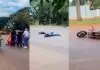 Motociclista morre em acidente com caminhão em MS; mulher fica ferida (Vídeo)