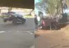 Caminhonete 'decola' em lombada e acidente termina com feridos; (vídeo)
