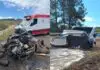 Jovens são ejetados e morrem em acidente; carro partiu ao meio
