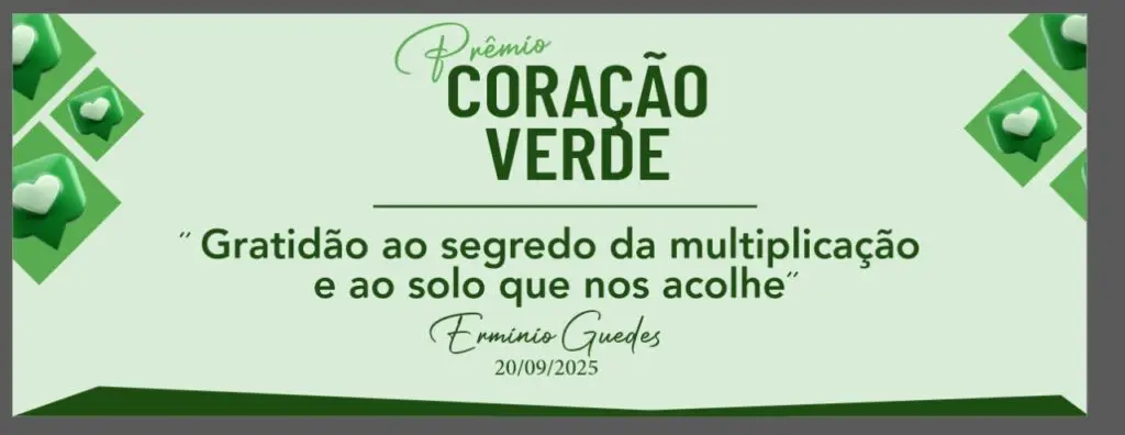Erminio Guedes recebe nesta terça-feira, o 'Prêmio Coração Verde' da Câmara de Dourados