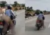 Vídeo: Homem carrega corpo da esposa morta na garupa de motocicleta