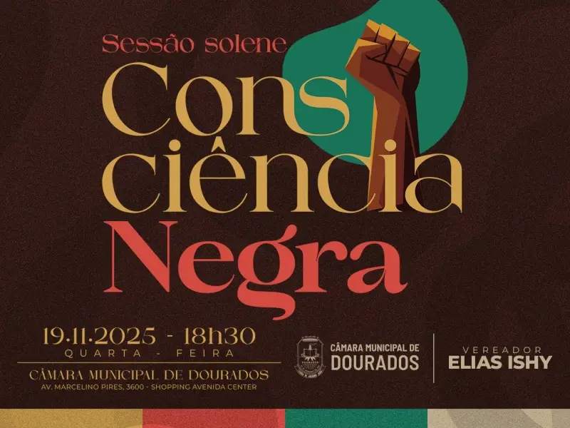 Câmara de Dourados realiza sessão solene em alusão ao 'Dia da Consciência Negra'