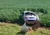 Carro capota ao desviar de buraco na MS-386 e família escapa sem ferimentos graves