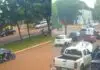 (Vídeo) MS: motociclista morre após invadir preferencial e colidir com carro