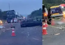 Capotamento na BR-163 termina em morte e vítima pode ter sido atropelada