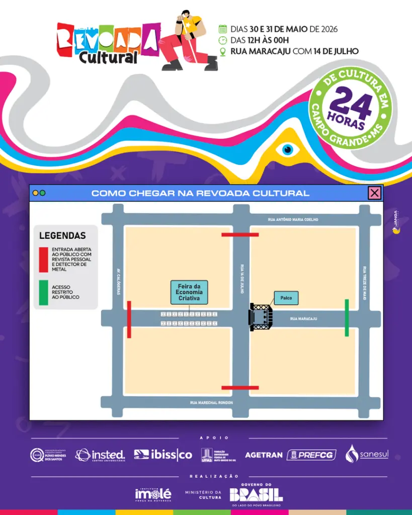Campo Grande: 'Revoada Cultural' terá interdições no trânsito, revista nas entradas e cortejo cultural no centro