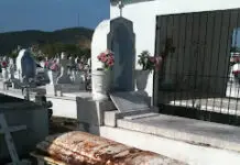 Bandidos fortemente armados invadem enterro e atiram contra caixão de rival