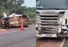MS: identificado motorista que morreu em grave acidente entre carro e carreta na BR-163