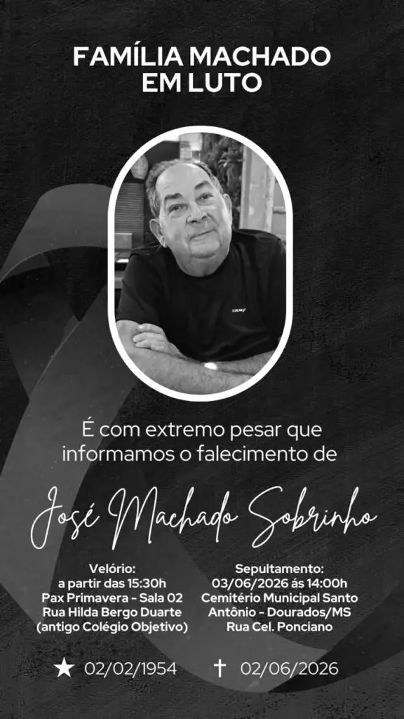 Dourados: morre aos 72 anos o corretor de imóveis e correspondente cartorário Zé Machado